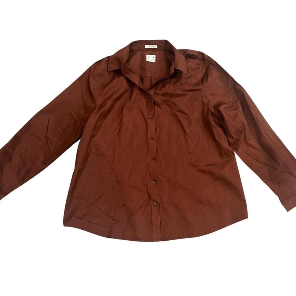 Chico-s Women's Brown and Orange Blouse